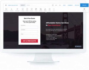Instapage lets you easily create landing pages.