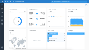 Woopra offers real-time tracking for your analytics.