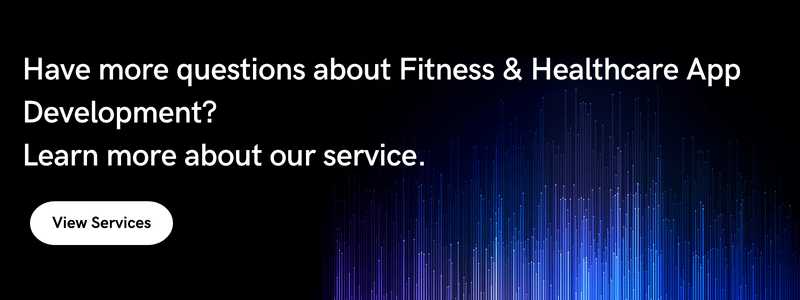 Health and fitness app development service banner